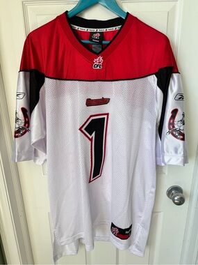 Mens Calgary Stampeders Henry Burris CFL Jersey Size Large Stitched